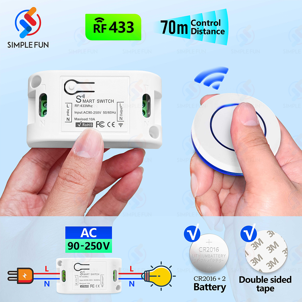 Wireless RF433MHz Remote Contr - Sonoff Basic Switch 리뷰 및 가격