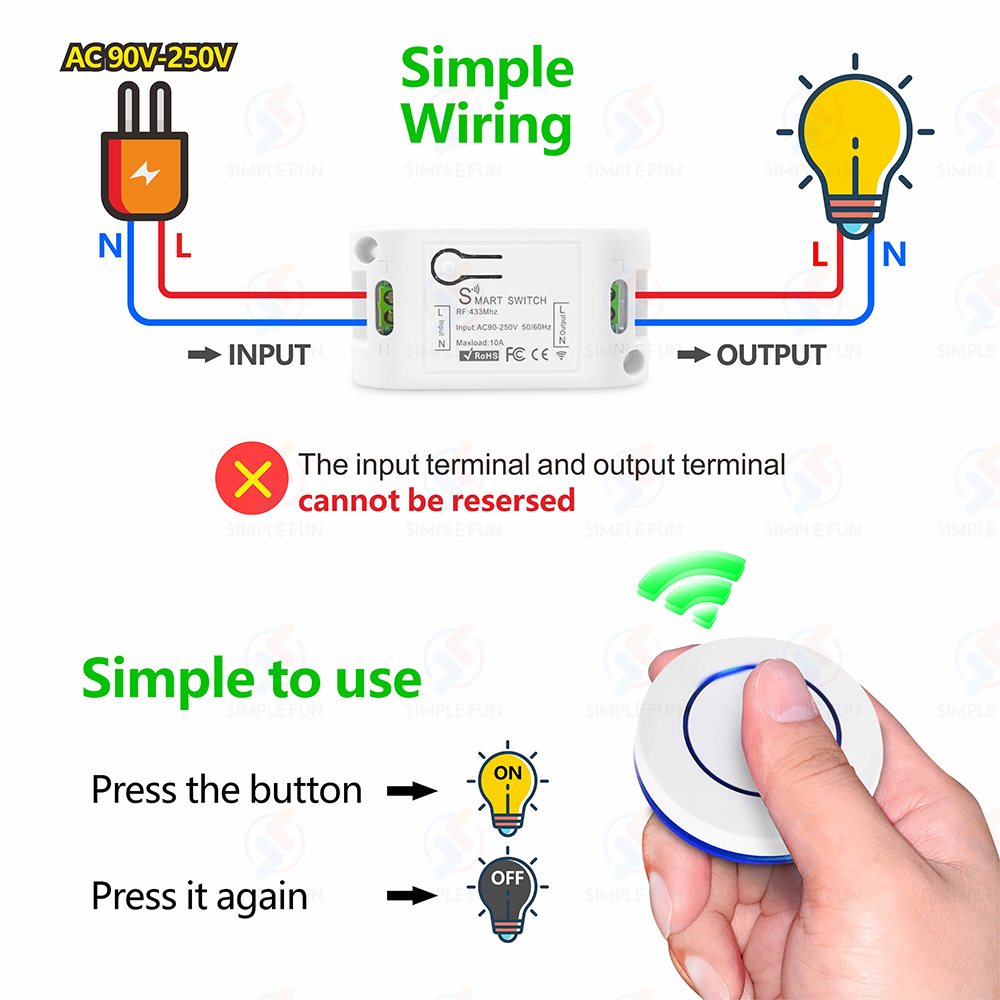 Wireless RF433MHz Remote Contr - Sonoff Basic Switch 리뷰 및 가격
