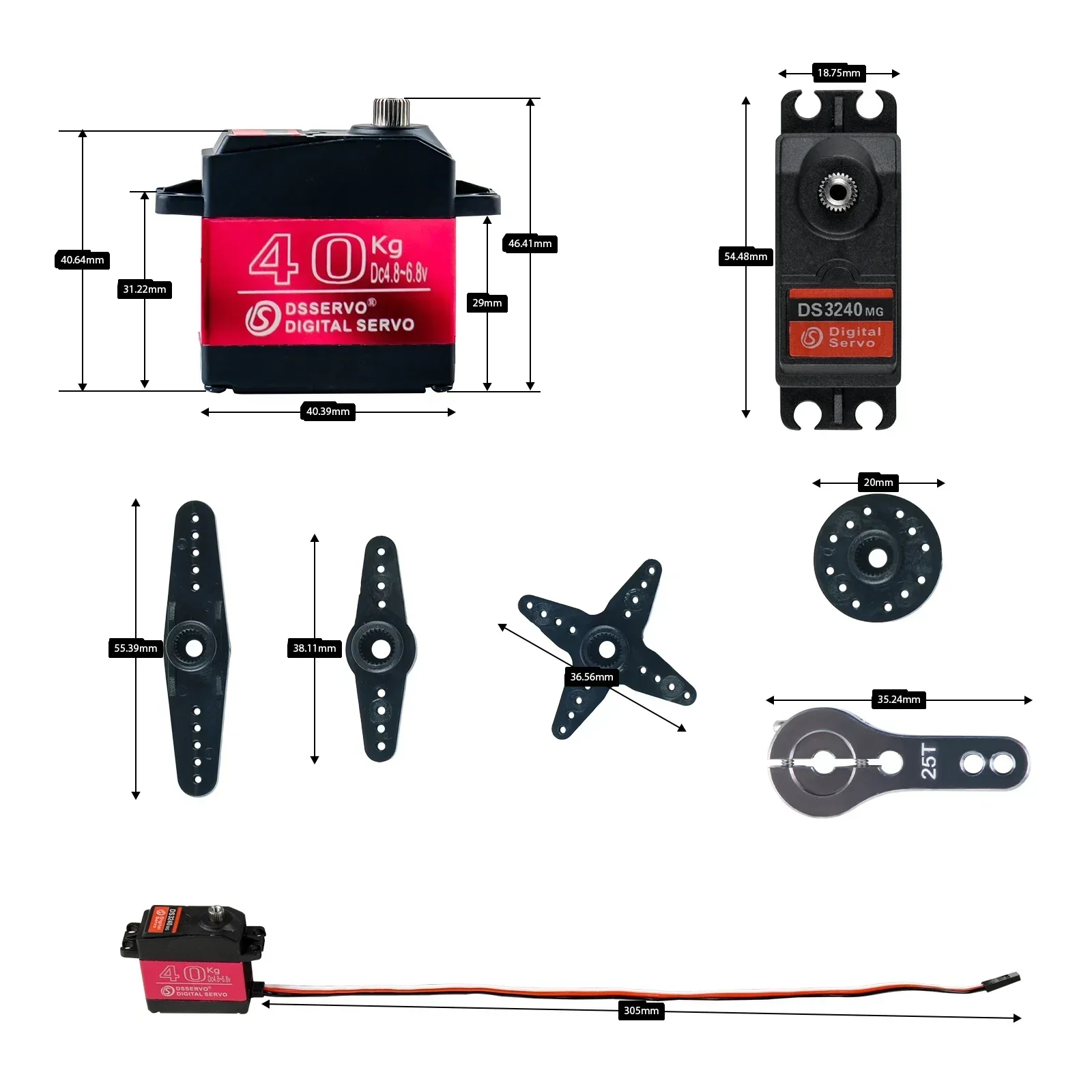 Digital Servo 40KG 180/270 Deg - Diy Automation 리뷰 및 가격