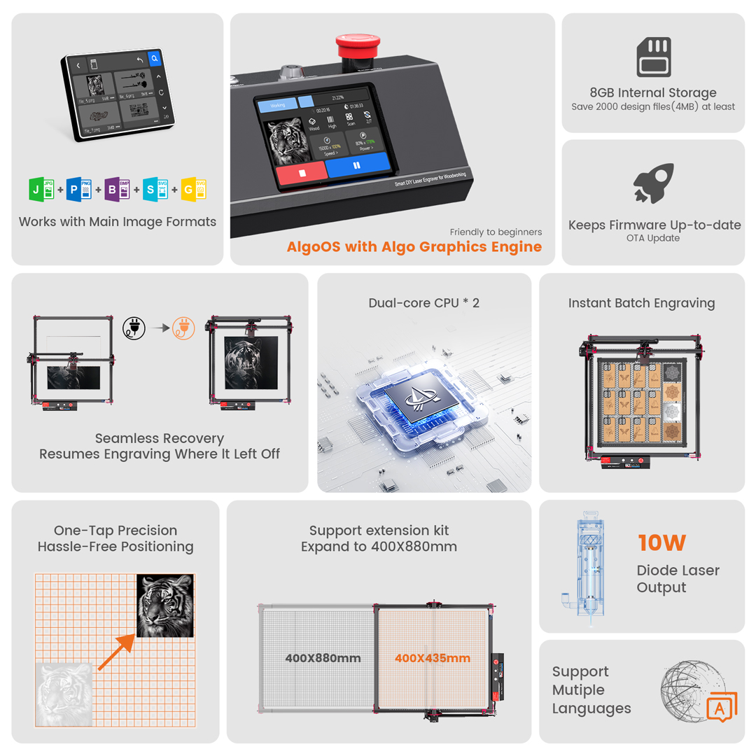 AlgoLaser DIY KIT MK2 10W Lase - Diy Automation 리뷰 및 가격