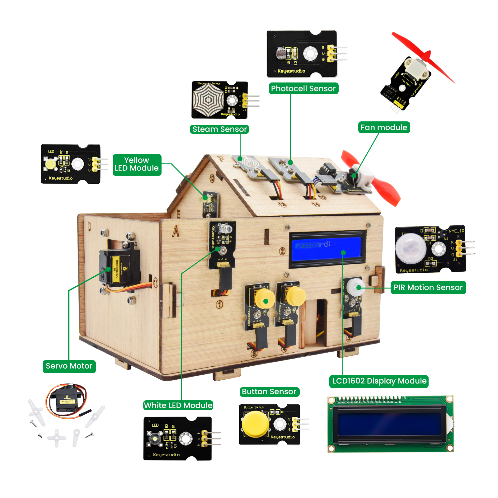 Keyestudio Smart Home Kit For  - Home Automation Diy Kit 리뷰 및 가격